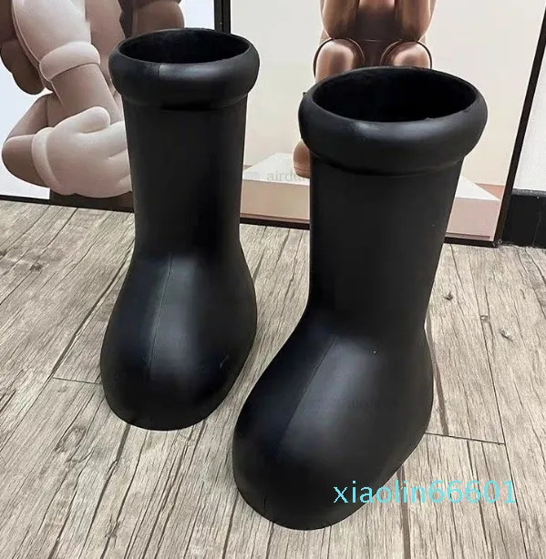 2023 booties cartoon shoes thick bottom solid oversize platform rainboot kids 27-35