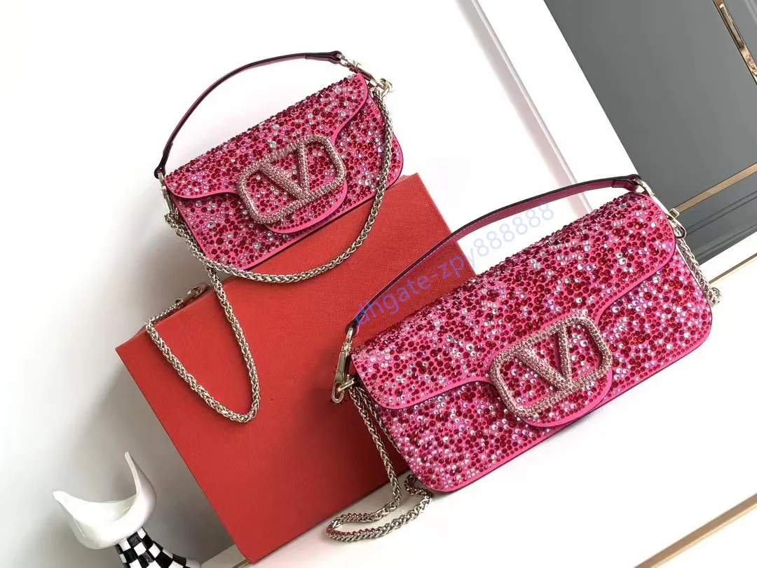 Bolsa de designer de alta qualidade feminina bolsa de canal bolsa de alta qualidade bolsa crossbody sacos de lantejoulas de couro genuíno na moda padrão de carta bolsa de ombro livre -V-66667