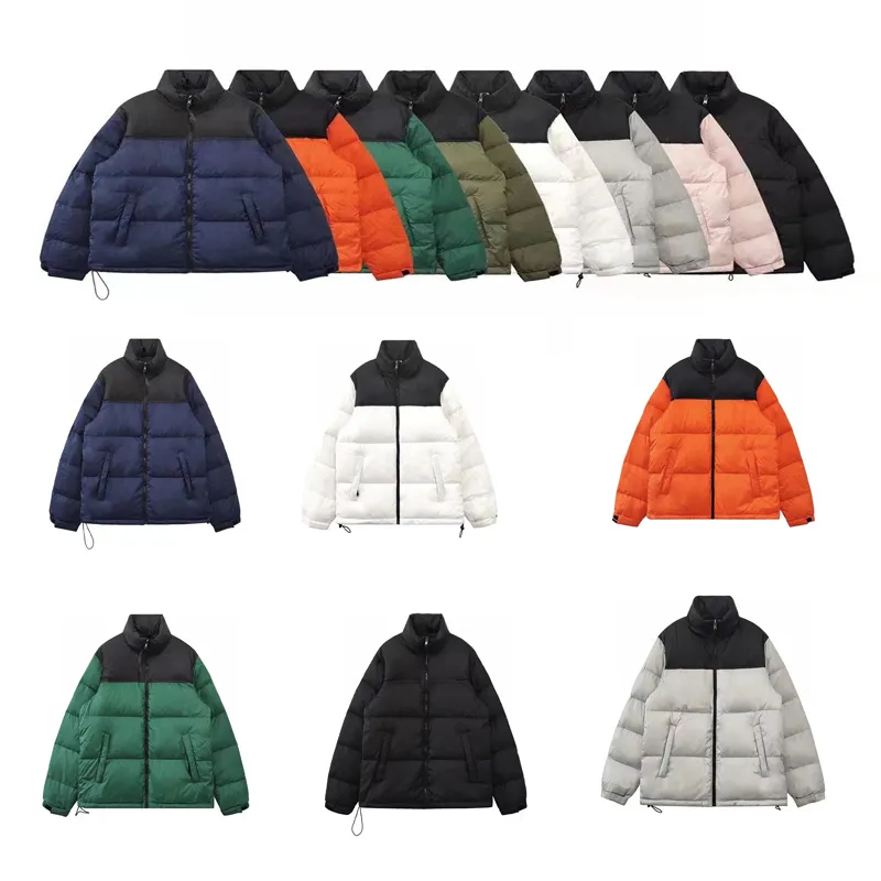 冬の膨らみジャケットの男性女性ファッションハイストリートパーカー厚い衣装ウィンドブレイカーポケットアウトサイズウォームコート幾何学的なプリント服の原因新しい7つのスタイル