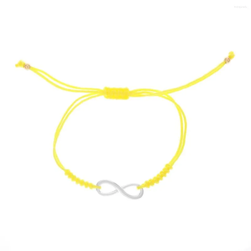 Braccialetti a maglie Bracciale intrecciato versatile in lega colorata con 8 caratteri per gioielli di coppie amiche Filo con simbolo dell'infinito