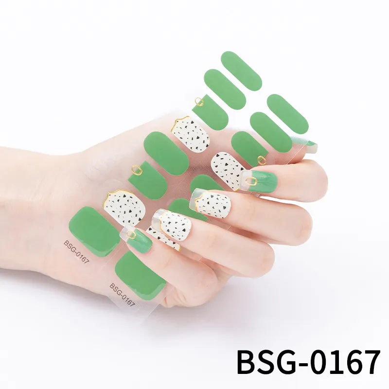 Adesivo per unghie semi-indurito - Adesivo per unghie in gel con stampa a caldo 3D per nail art giapponese e coreana