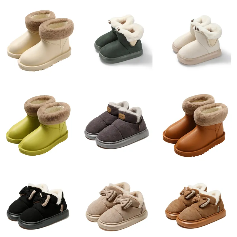 Designer Laarzen heren dameslaarzen Winter warme Schoenen bruin wit outdoor pluche comfort katoen damesschoenen 36-45Eur