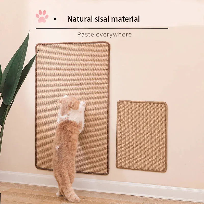 Cat Beds Furniture Cat Scratcher Sisal Mat Hook and Loop Fastener Cat Scraper for Cats Tree Cat Scratcher Sisal Sofa Mats Furniture Protector 231011