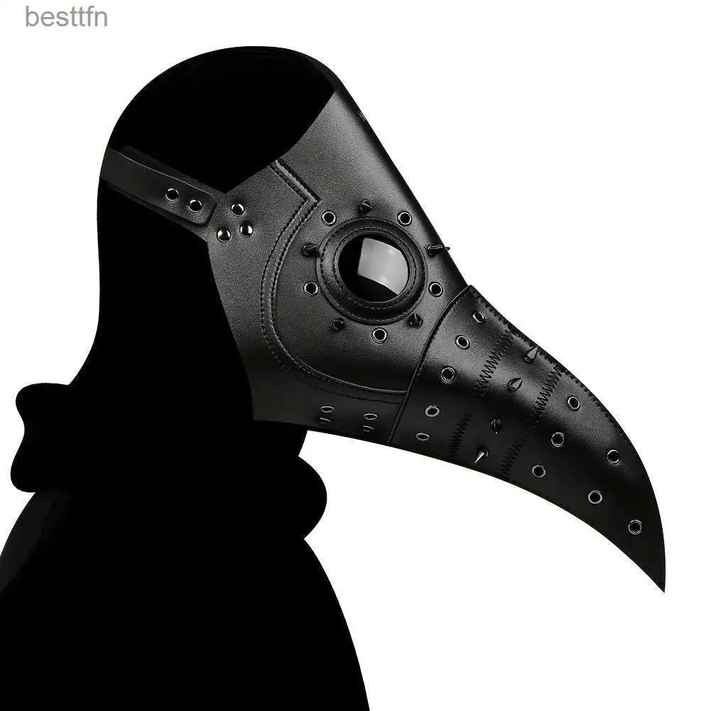Costume Accessories Halloween Party Come Mask Plague Doctor Mask Festival Prom Performance Funny PU Leather MaskL231011