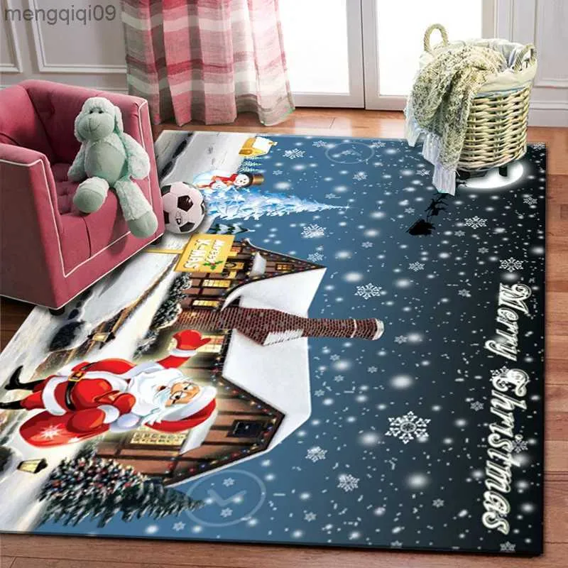 Decorazioni natalizie Tappeto natalizio personalizzabile Tappeto per soggiorno Camera da letto Tappeto da gioco di Natale Tappeto da gioco di Capodanno Tappeto per la casa