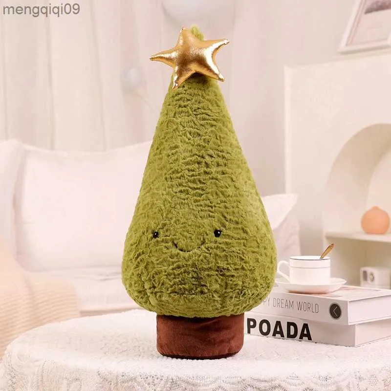 Décorations de noël, jouets en peluche d'arbre de noël, poupées d'orignal en peluche mignonnes, arbres en peluche pour déguisement de noël