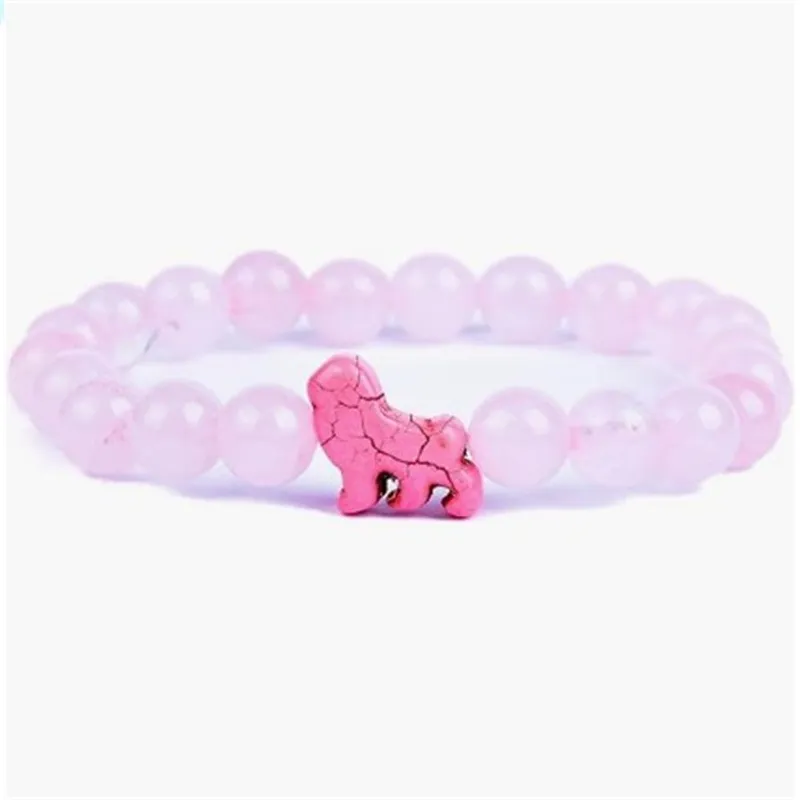 Natuursteen handgemaakte kralen leeuw vorm bedelarmbanden voor vrouwen mannen yoga party club decor sieraden