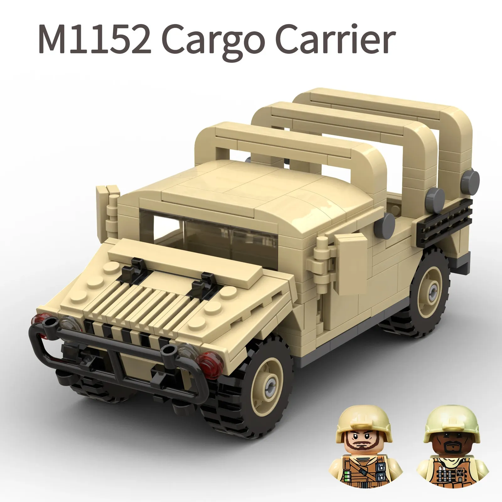 Transformatie speelgoed Robots Militaire Humvee M1152 Cargo Modern War Army Troepen Voertuigen Baksteen Moc Bouwstenen Speelgoed Voor Kinderen Geschenken 231010