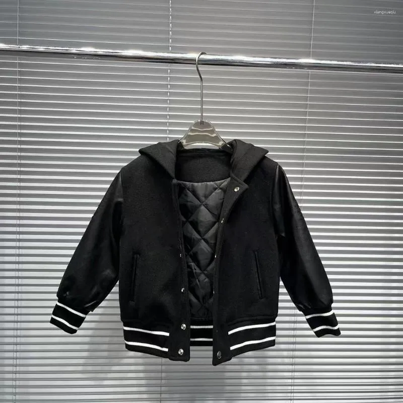 Chaquetas de otoño e invierno para niños y niñas, color negro, incluso compra chaqueta de marca, cálida de alta calidad, 3, 4, 6, 8, 10 y 12 años, 2023