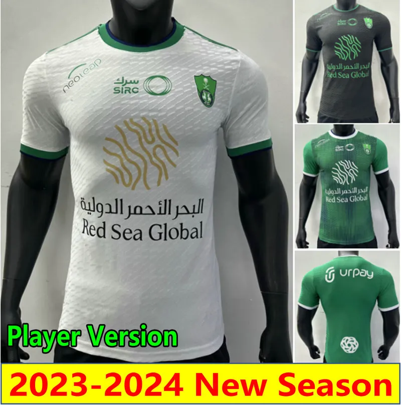 Oyuncu Versiyon 2023 2024 Al-Ahli Suudi Mahrez Futbol Formaları Hayranları Oyuncu Firmino Saint-Maksimin Kessie Gabriel Veiga Mjehd Ibanez Nabit Demiral 23 24 Futbol Gömlek