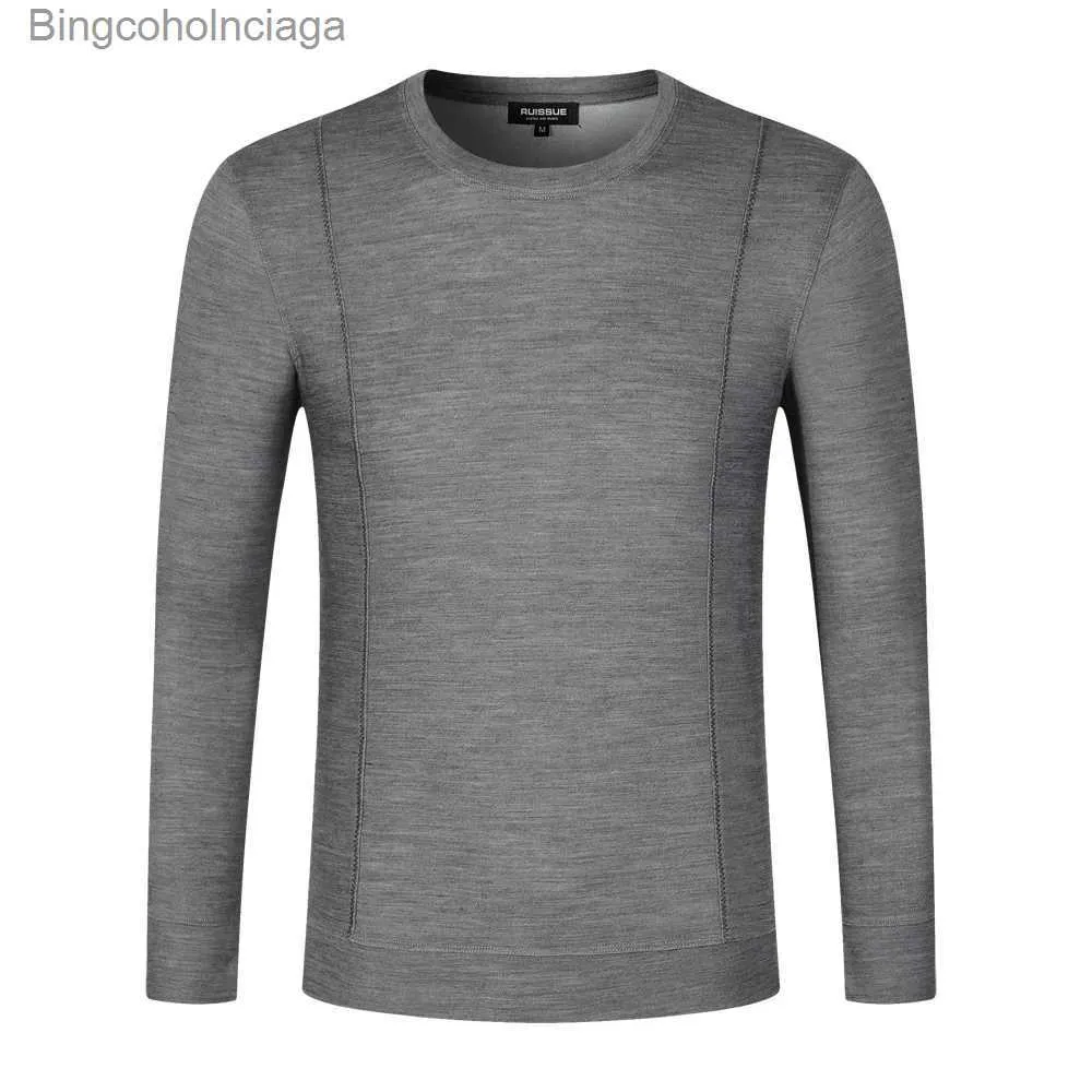 Men's Thermal Underwear 100% Merino Wool Base Layer Mens Long Sleeve Shirt Thermal Underwear Top 210G Merino Wool Everyday Baselayer Trekking HuntingL231011