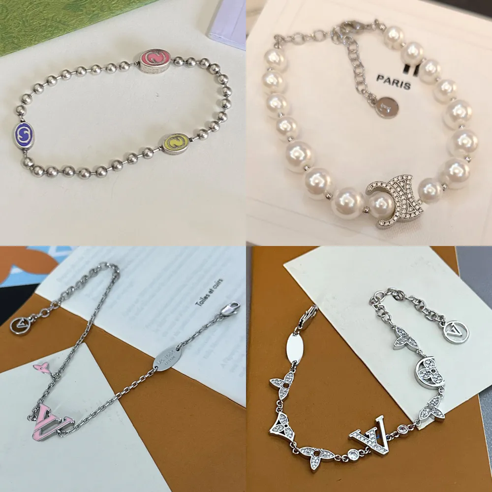 Luis Bracelets classiques à la mode pour femmes, bracelet plaqué or, cuivre, cristal, perle, cadeau d'amour, chaîne de manchette, bijoux de créateur