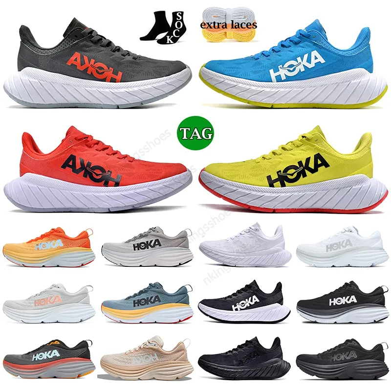 One One Hoka Clifton 8 Hokas Running Shoes Bondi 8 Tripe White Lilac