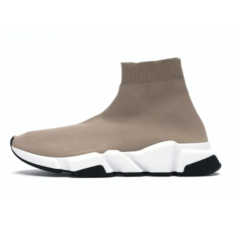 balenciaga chaussettes Paris balenciagas shoes Chaussures pour hommes Chaussures Chaussures Plaque formes Graffiti Knit Scarpe triple noir brun