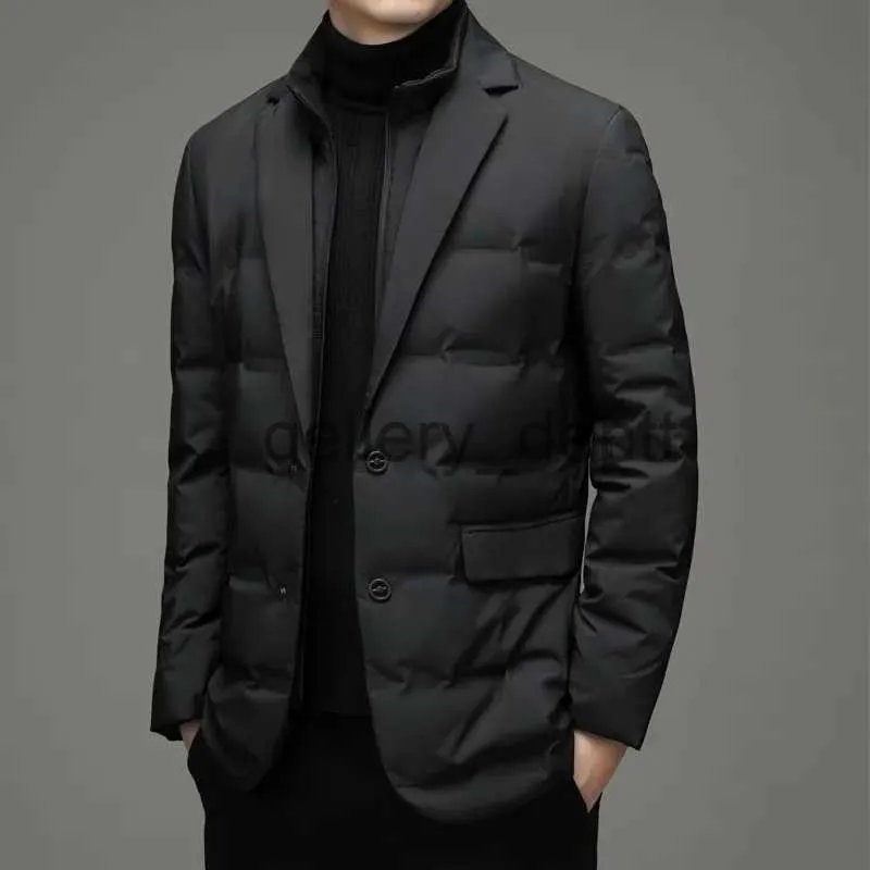 Mens Down Parkas Down Blazer Men Winter Warm Down Suit Jacket Business High Quality Casual Jackets J231010 From 49 42 DHgate