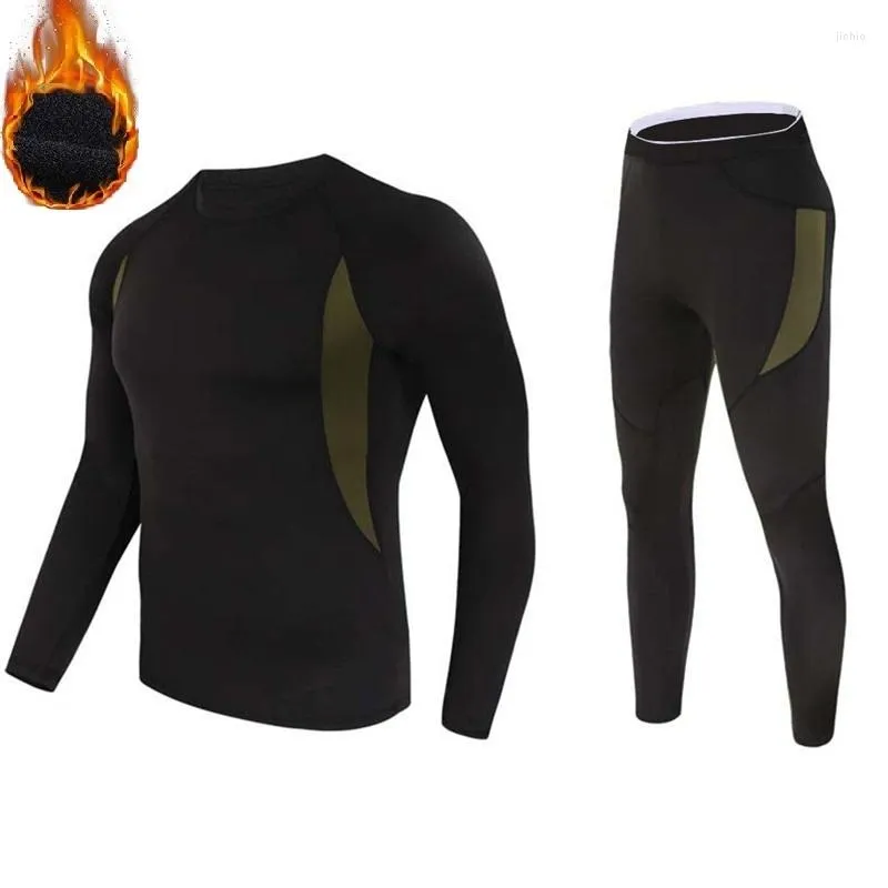 Sous-vêtements thermiques pour hommes, Johns longs, polaire fine, Compression, vêtements de sport serrés, taille S à 3XL, hiver