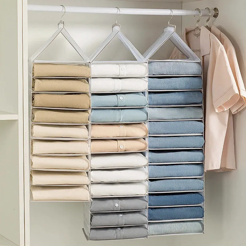 Hanging Closet Organizer For Clothes Jeans Handbags And Hanging