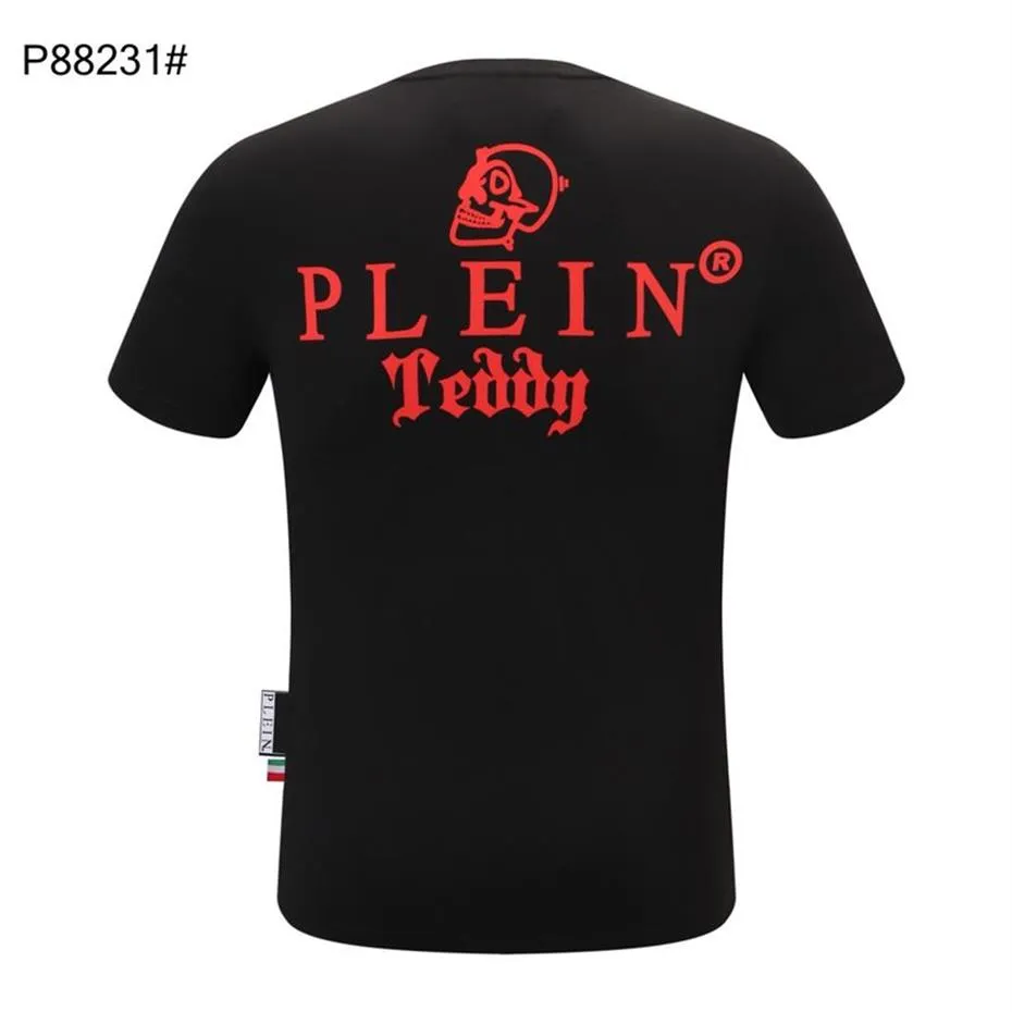 Plein Bear T Shirt Mens Designer Tshirts Brand Clothing Rhinestone Skull Men T-shirty Klasyczne wysokiej jakości Hip Hop Streetwear TS2370