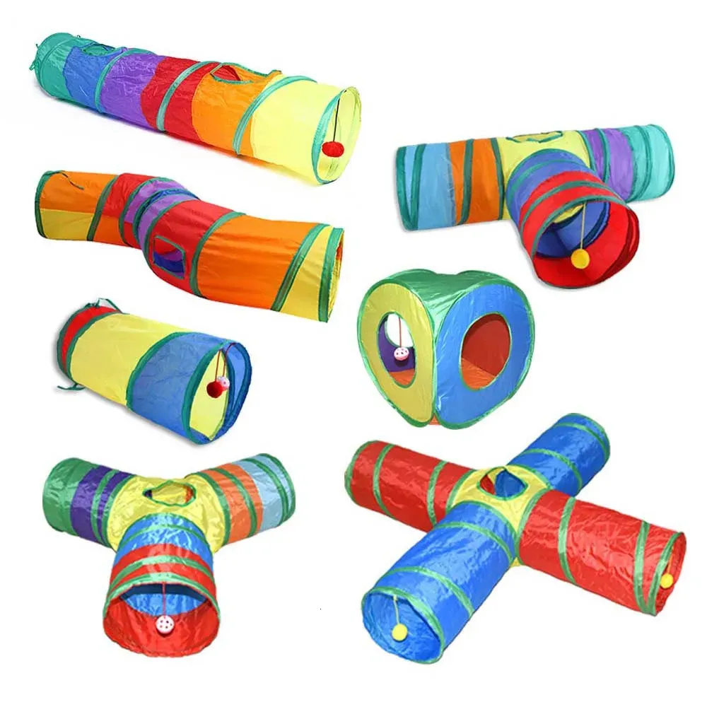 Cat Toys Cats Tunnel Foldable Pet Items Cat Toys Interactive Kitty Training Fun Toy for Puppy Kitten Rabbit Play Tube Katten Speelgoed 231011