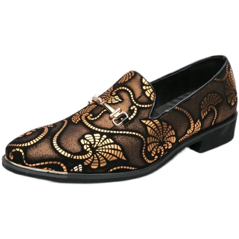 Hommes Chaussures habillées plates Bureau Carrière Chaussures de mariage Boucle en métal Chaussure décontractée Mules Princetown Hommes Imprimé Trample Lazy Slides Mocassins Grande taille 38-46