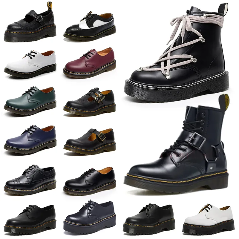 Bottes en gros Bottes à plateforme Dr Martin Bottes Doc Martens Bottines Hommes Femmes Baskets Classique Lethers Oxford Booton Bottes Designer Bottes de neige