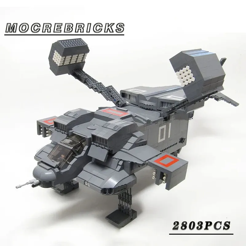 Blocks Space Series MOC Bricks Dropship UD4L Transport Transport Minifig Scale Model Build Build Bluk DIY Prezent zabawki 231010