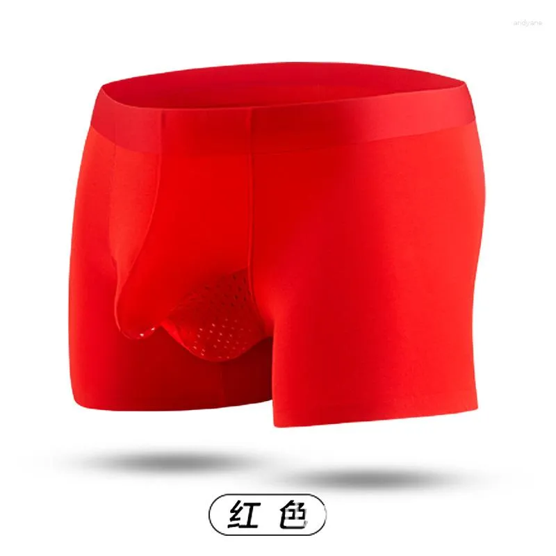 Cuecas divididas cuecas boxer shorts masculinos com malha de gelo respirável e refrescante 3 peças