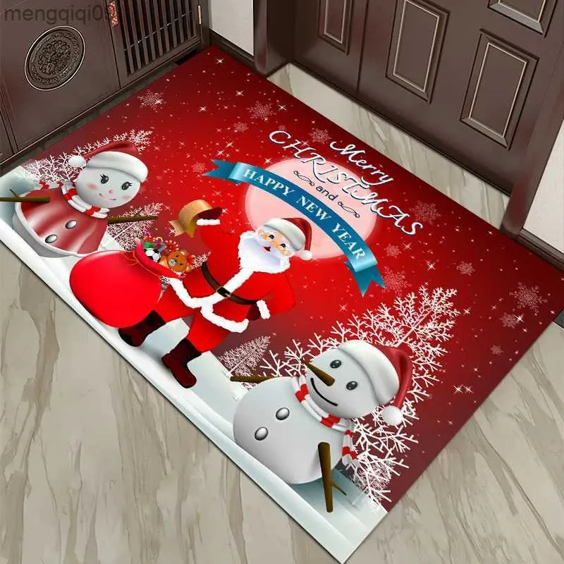 Décorations de Noël Arbre de Noël Bienvenue Tapis antidérapants pour la maison Salon Chambre Décor Tapis de sol doux Tapis de jeu pour enfants