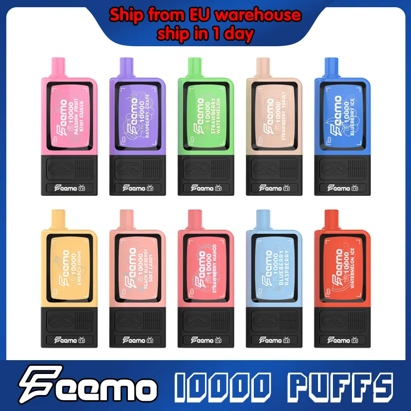 Original Feemo TV 10000 Puffs monouso Vape e sigaretta usa e getta 10k puffs e ciagrette con batteria pod separabile 10000 Puffs Vape desechable