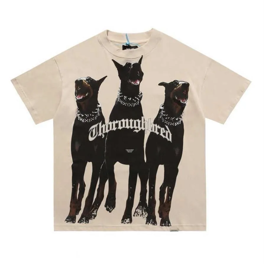 22SS REPRREESENT Dog Imprimé Tee High Street Hip Hop Mode Homme Femmes T-shirt Haut de Gamme Limité Tendance D'été À Manches Courtes TJAMTX16293o