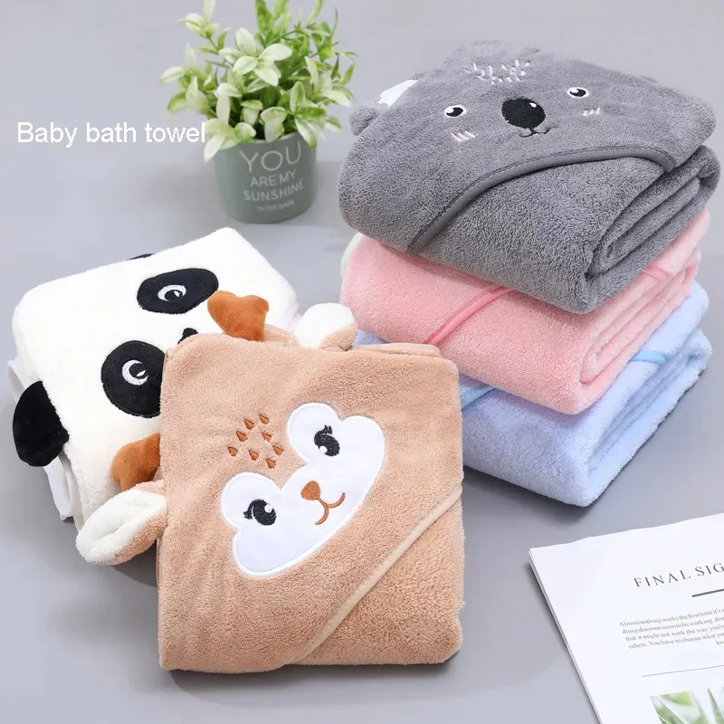 Towels Robes Baby Fleece Blanket Animal for borns Bedding Bath Towel Cover Infant Cute Soft Blankets And Quilts Hoodie Bath Towels 231006