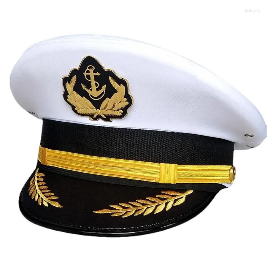 Berets US Navy Caps U S Army Military Yacht Captain Hat Sailor Officer Visor Ship Cap Boat Hats For Adult Kid Men Women285i