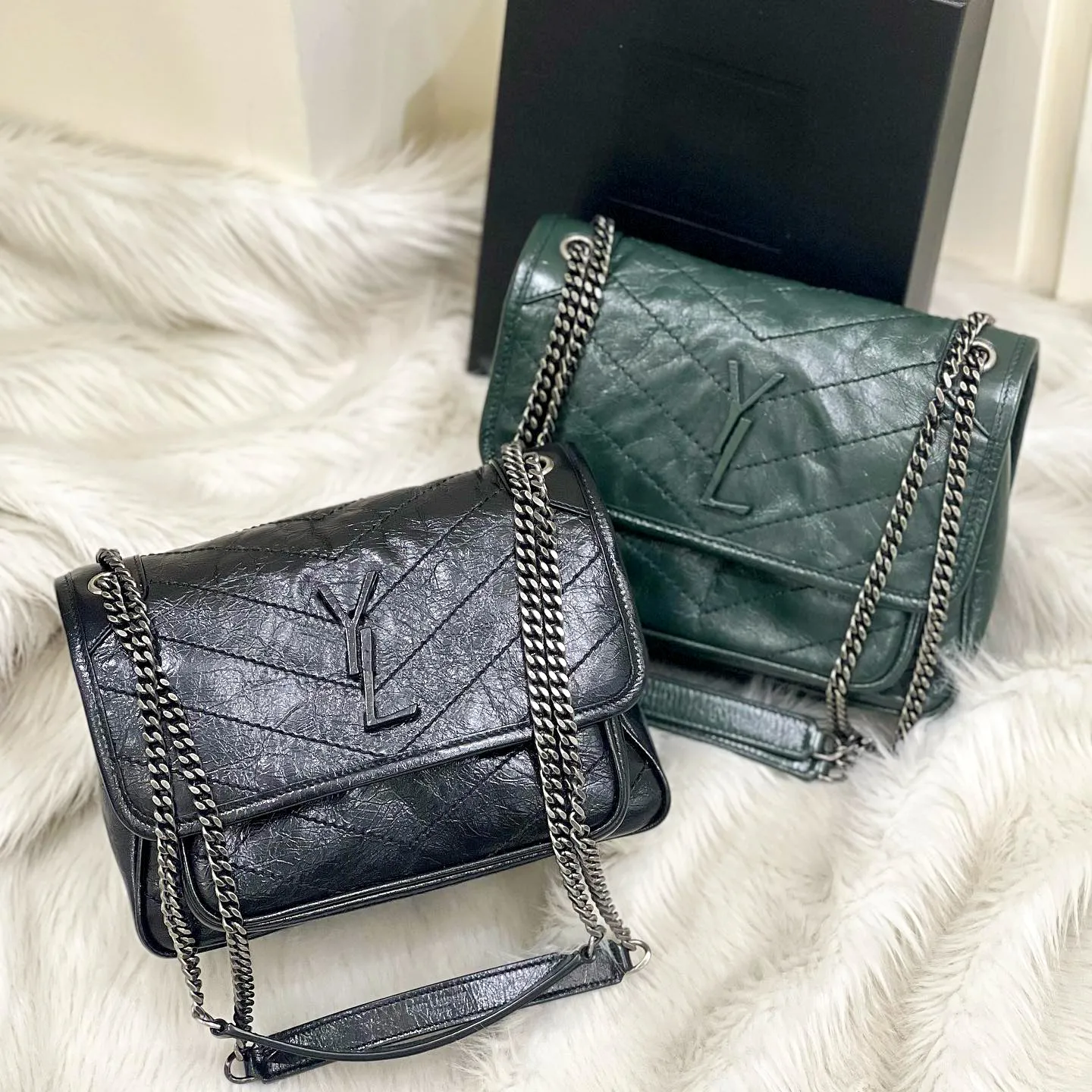 Echt leer NIKI keten Designer reistas Dames zomer heren envelop Clutch Bags top handvat Cross Body Totes handtassen Luxe satchel Schouder Messenger Bags