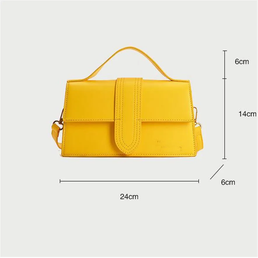 Damestas Zomer lente nieuwe effen letter kleur mode PU Handtassen schouder kleine vierkante bag268n