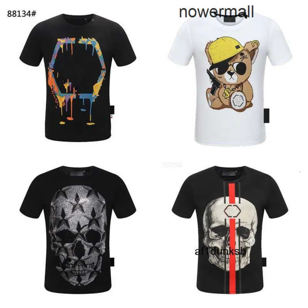 qualité Plein Philipps pp hommes oneck t-shirts hommes designer BEAR haut crâne diamant t-shirt crânes dollar ours brun marque t-shirt t-shirts tops pb # 125 76DW