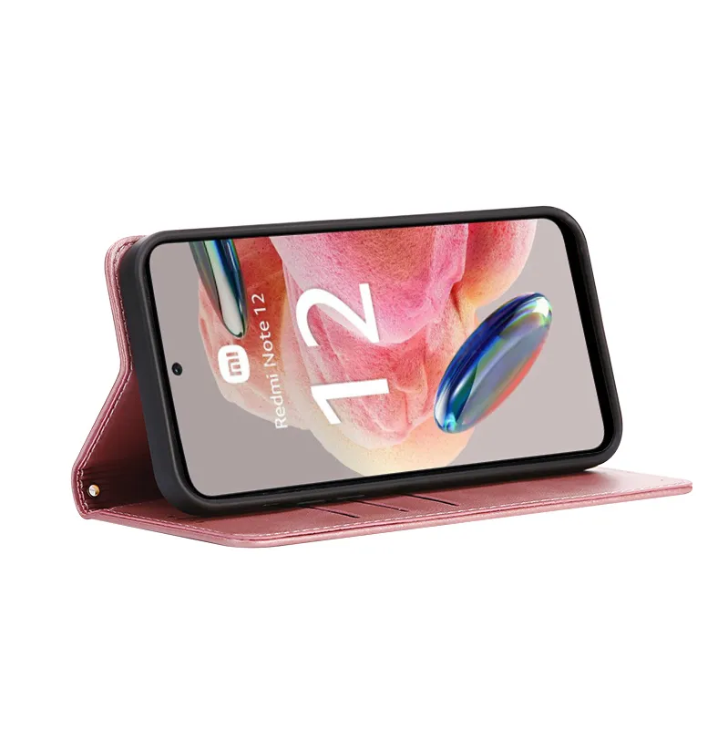 Para Xiaomi Redmi Note 13 4G Funda para teléfono de cuero con tapa