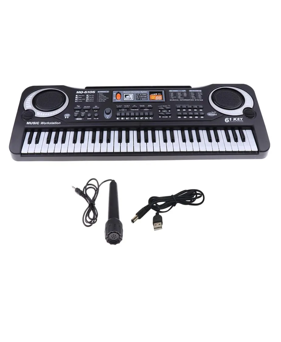 61 Anahtar Dijital Müzik Elektronik Klavye Anahtar Kurulu Elektrikli Piyano Çocukları Çocuk Hediye Okulu Öğretim Müzik Kit3894838