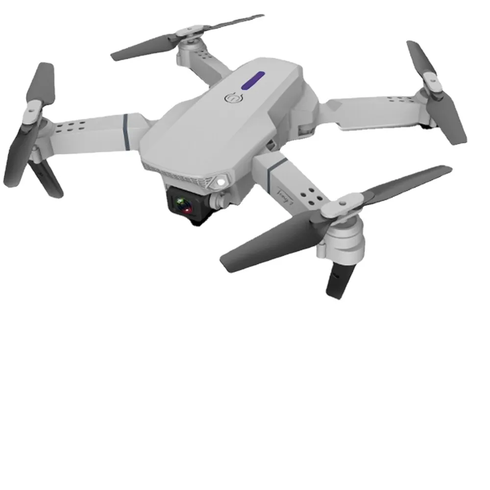 Kameralı Dronlar 4K HD İHA Havalandırma Fotoğrafçılığı Çift Kamera Katlanır Uçak E88 Uzaktan Kumanda Sabit Yükseklik Quadcopter