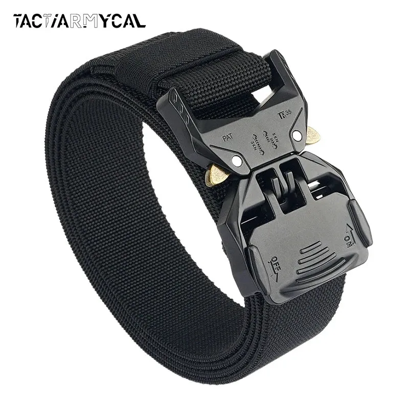 Other Fashion Accessories 125Cm Men Belts Cargo Pants Tactical Belt Outdoor Hunting Multi Functional Buckle Nylon Belt Combat Survival Male Luxury 231011