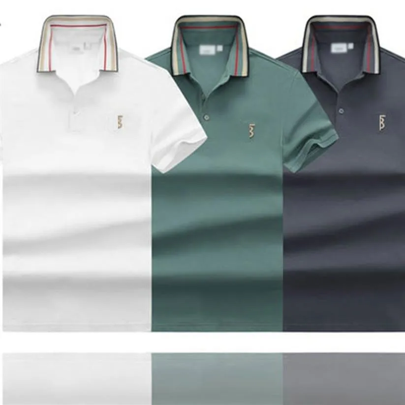 Polo da uomo di marca di design di lusso estivo T-shirt a maniche corte da uomo Camicia con risvolto singolo originale TeePolos296Q da uomo