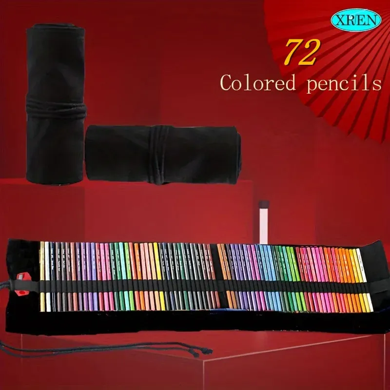 Crayon XREN Professional 72 Color Набор цветных карандашей Деревянная масляная свинцовая краска Эскиз Art Student Designer Детские канцелярские принадлежности Подарок 231010
