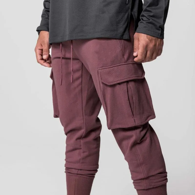 Мужские брюки Европа и США Американские спортивные повседневные мужские тонкие брюки-карго для бега на открытом воздухе с несколькими карманами