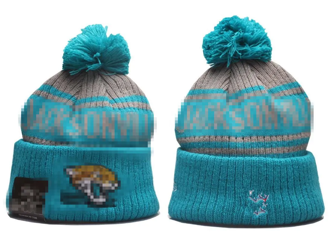 Jaguars Bons Jacksonville Bobble Chaps Basball Ball Caps 2023-24 Fashion Designer Bucket Bucket Chunky Knit Faux Pom Boneie