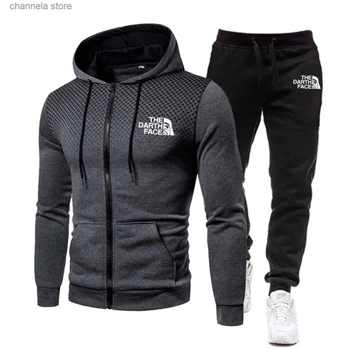 Survêtements pour hommes 2023 Offre spéciale hiver hommes vêtements de sport chaud pull pantalon polaire costume hommes en plein air pull à glissière décontracté marque Jogging Sui T231011