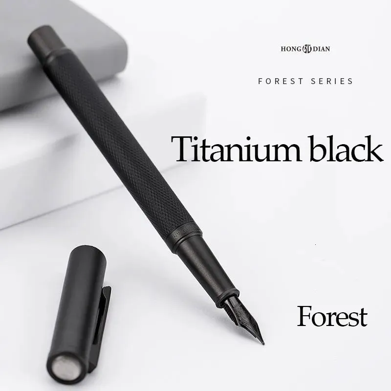 Canetas de fonte EFF Nib Pen Full Metal Holder Clip Aço Inoxidável 05mm04mm para Escrever Escola Papelaria Material de Escritório 231011