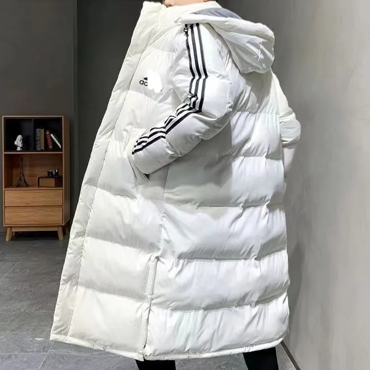 2023 AD Men's and women's wear lover fashion brand Winter down jacket Above the knee style white duck down