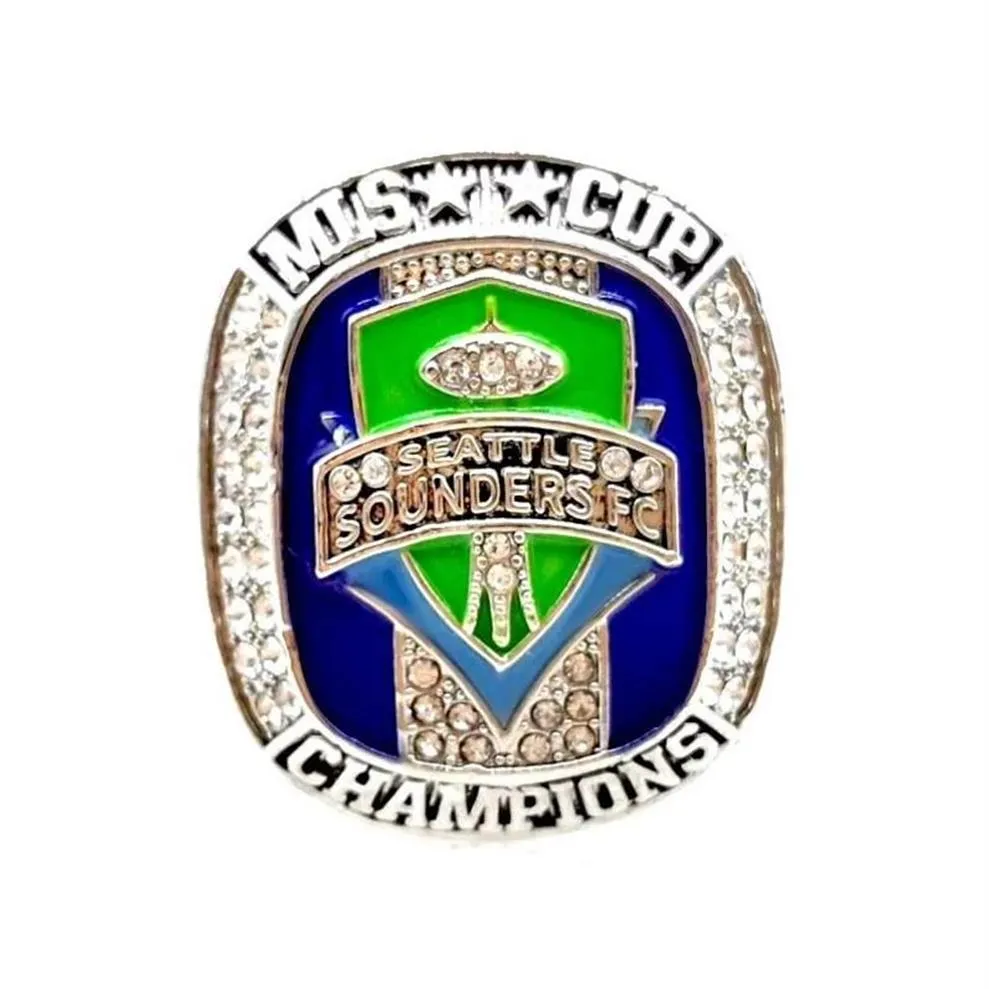 Exquisite Diamond Inlaid Jewelry Seattle MLS Cup Champion Ring Digital 8 Replica258t
