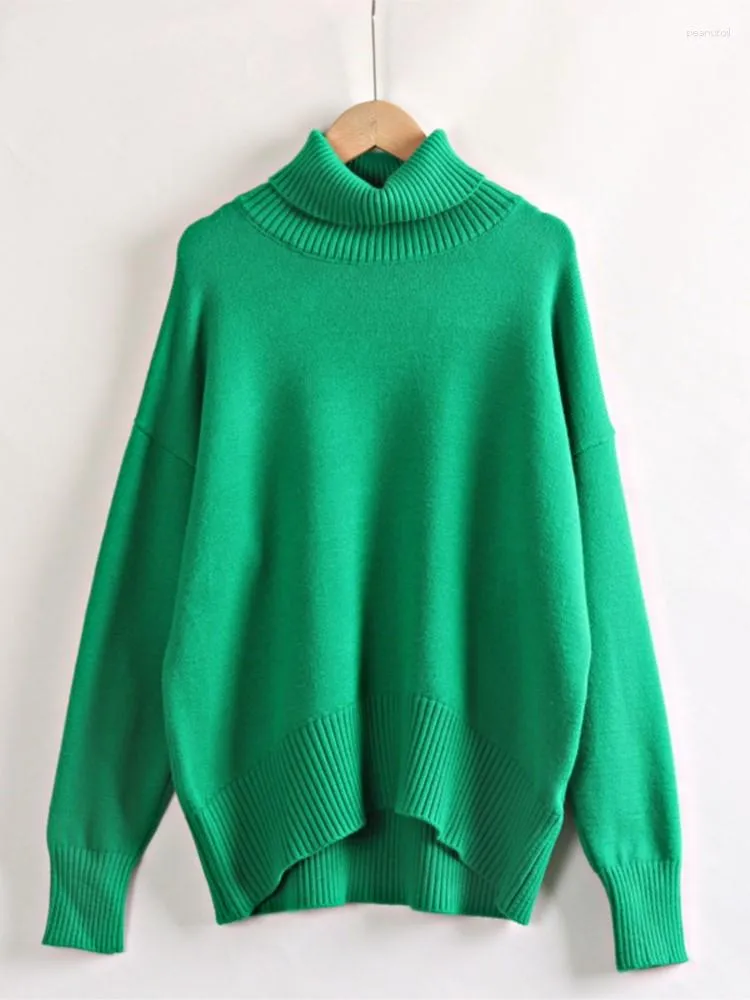 Kadın Sweaters Örgü Kısırlı Büyük Boyutlu Yavaş Yelp Ezici Sweater Gevşek Kalın Uzun Kollu Külot Örgü Moda Tasarımcı Çekme Femme Üstleri