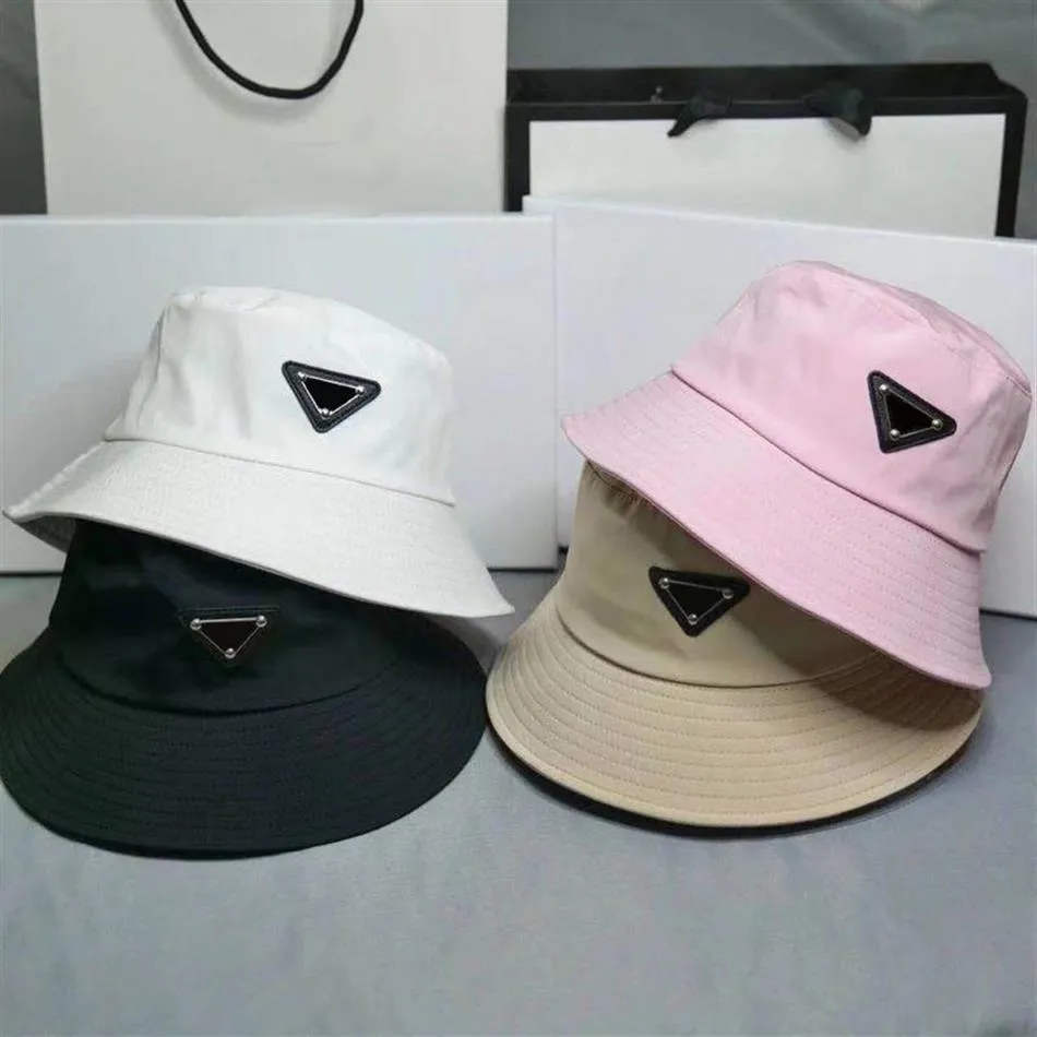 Summer Designer Fashion Bucket Hat For Man Women Women Street Bonnet Cap Emitted Caps 9 Nine Color with Letters Triangle Etikett Tyg 2062