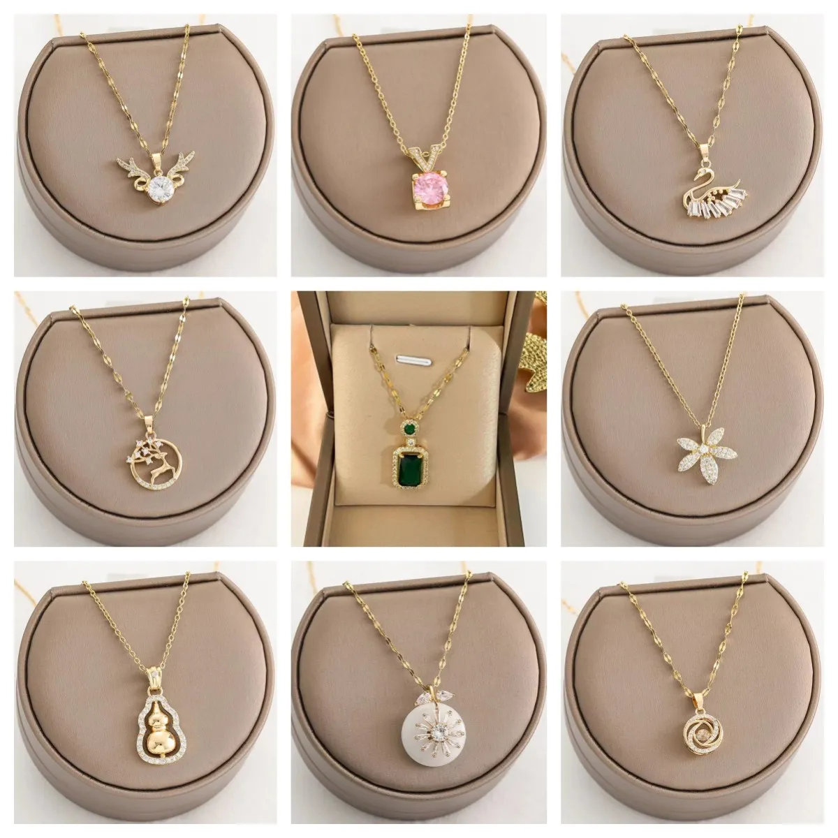 Date de mode de luxe plaqué or 18 carats pendentif chaîne à lèvres collier en or rose collier de clavicule bijoux accessoires cadeaux sans boîte